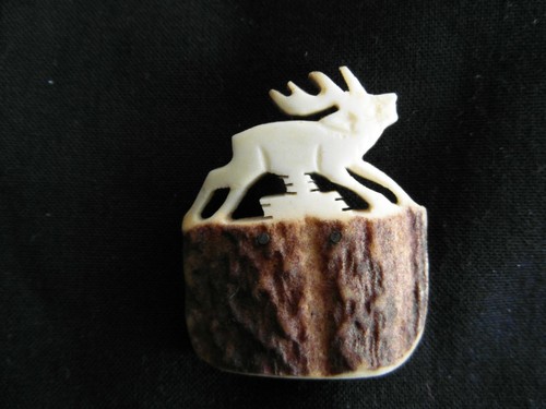 Brosche hirsch horn - hirsch,
