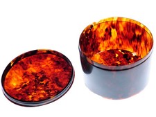 Schildpatt: alte runde Dose