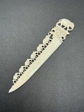 Brieföffner Bein Schnitzerei