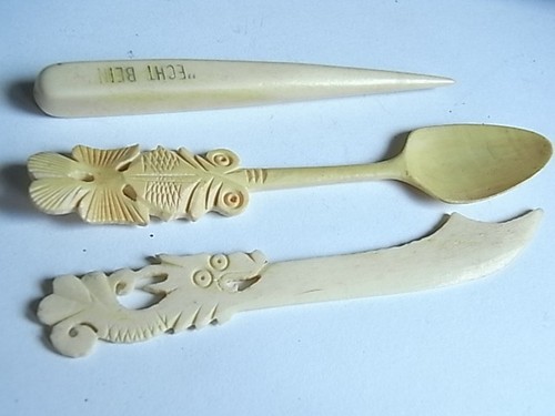 Antik horn besteck - horn,