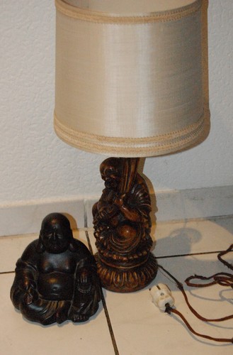 Alte tisch lampe - lampe, buddha